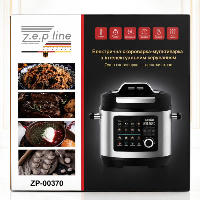 Скороварка мультиварка Zepline ZP-00370 з дисплеєм на 24 програми 7л електрична для дому 2200 Вт