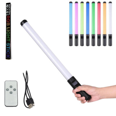 Лампа Led акумуляторна жезл RGB Light Stick світлодіодна різнокольорова лампа палиця з пультом для фото та відео