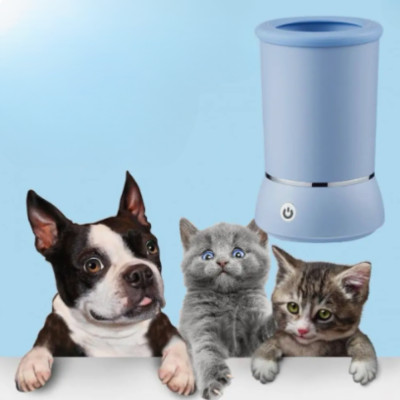 Автоматична лапомийка стакан для собак котів Pet Foot Wash Автоматичний очисник для лап з юсб USB