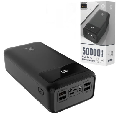 Power bank 50000 mAh LENYES Повербанк зарядка для телефону швидкий зарядний пристрій 4 USB Type-C Lightning