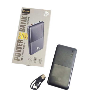 Power bank 10000 mAh LENYES зовнішній акумулятор універсальний зарядний пристрій повербанк тайп сі та юсб