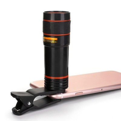 Об'єктив телескоп 8х для камери мобільного телефону Mobile Phone Telescope знімна лінза з прищіпкою