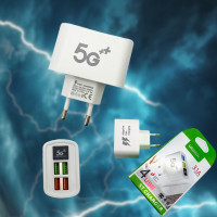Блок живлення на 4 USB порту FAST CHARGER 3.1А 5G з функцією швидкого заряджання