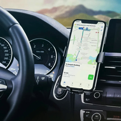 Тримач для телефону в автомобіль KLGO Z9 гравітаційний автотримач на дефлектор у машину