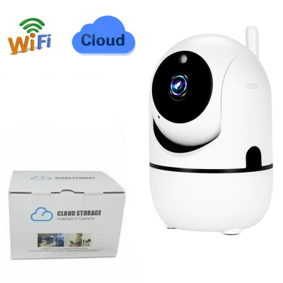 Бездротова IP камера QC011 для відеоспостереження будинку Wifi поворотна зі звуком та нічним баченням