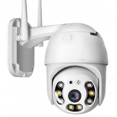 Поворотна вулична PTZ WiFi xm 2mp IP камера відеоспостереження з віддаленим доступом біла