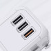 Універсальний мережевий USB адаптер для подорожей та дому Travel Adapter перехідник для розеток Білий
