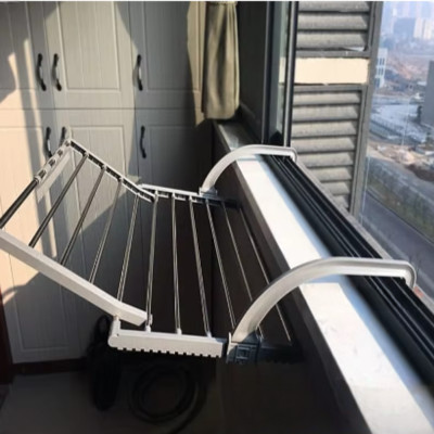 Розкладна сушарка для білизни на балкон вікно Folding Clothes Hanger 3269В Подвійне сушіння для одягу на батарею