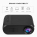 Портативний міні проектор для будинку Projector LED YG320 чорний з динаміком домашній лід проектор