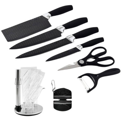 Набор кухонных ножей Knife set 8 предметов с подставкой и точилкой