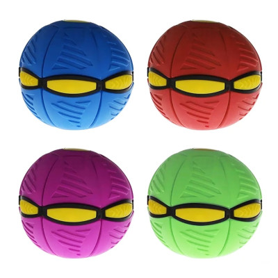 Літаючий м'яч фрісбі трансформер з LED підсвічуванням Phlat Ball складаний дискошар НЛО
