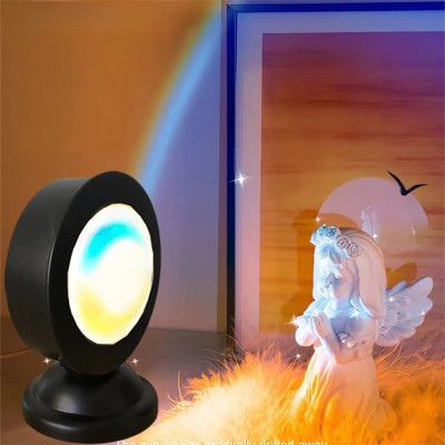 Світильник Sunset Lamp проекційний з пультом USB проектор RGB атмосферна міні лампа кольорова