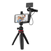 Набір для блогера Vlogger Kit з кульової голівкою штатив мікрофон спалах затиск для смартфона і екшн камери