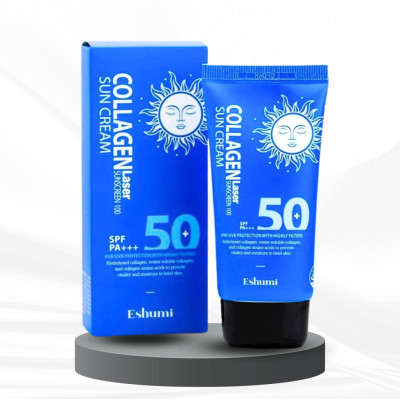 Крем сонцезахисний із колагеном Eshumi Collagen Laser SPF 50+