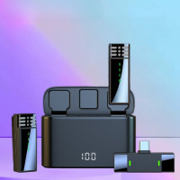 Петлічний бездротовий мікрофон 2в1 Wireless Microphone в кейсі для смартфонів з ресивером Type-C