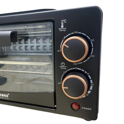 Настільна електрична міні духовка 2в1 HM-748 Hoffmans Electronics електропіч гриль 800W з таймером для дому