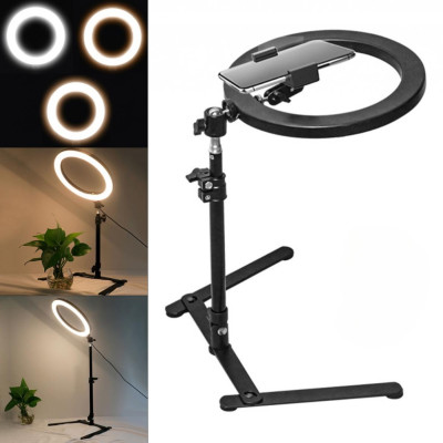 Кільцева лампа 26см зі штативом настільна Ring light Led Набір блогера світлодіодне селфі кільце