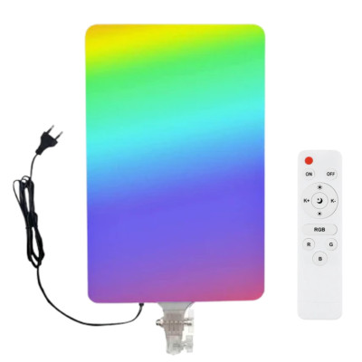 Світлодіодна прямокутна лампа RGB PM-60 з пультом кольорове портативне відеосвітло 50х35cм для зйомок