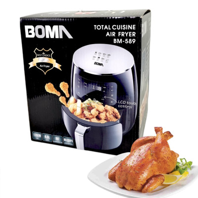 Фритюрниця безмасляна BOMA BM 589 1200 Вт Аерофритюрниця електрична повітряна без масла зі знімною чашею