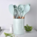 Кухонные принадлежностей силиконовые набор 12 предметов Kitchen & dining кухонная утварь для кухни мятный