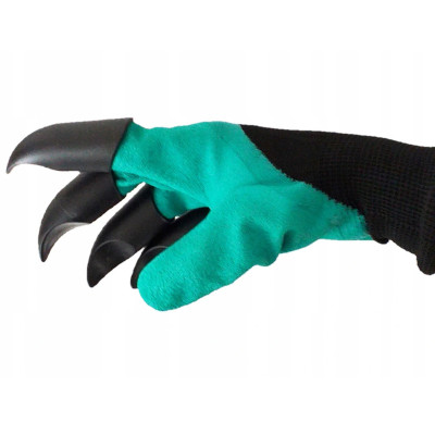 Гумові рукавички з кігтями для саду та городу Garden Genie Gloves Рукавички граблі садові