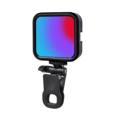 Бездротове накамерне відеосвітло WL-R1 акумуляторна міні LED лампа RGB з прищіпкою для фото та відеозйомки