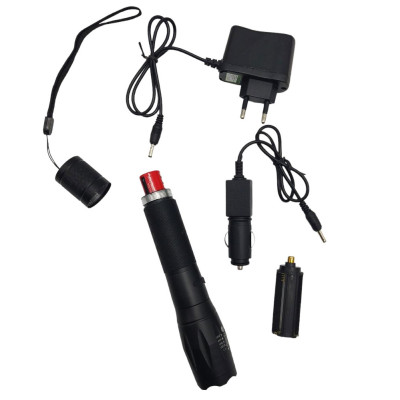 Ручний ліхтар акумуляторний LED STRONG LIGHT FLASHLIGHT 6061 Ліхтарик потужний світлодіодний з фокусуванням променя