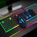 Дротова клавіатура з мишкою LED Keyboard Mouse KM 5003 Ігровий набір з підсвічуванням для комп'ютера