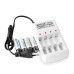 Комплект зарядного пристрою JIABAO JB-212 з 4 акумуляторами AAA 2500 мАгод NiMH