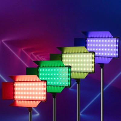 Прямокутна кольорова LED лампа U800 RGB зі штативом 2м портативне відеосвітло 29х17см для фото та відеозйомок