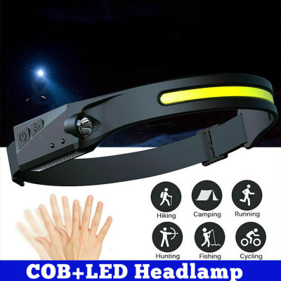 Акумуляторний налобний ліхтар сенсорний LED headlight водонепроникний світлодіодний на голову ліхтарик