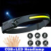 Акумуляторний налобний ліхтар сенсорний LED headlight водонепроникний світлодіодний на голову ліхтарик