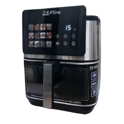 Безмасляна аерофритюрниця ZP-00341 з 2 тенами сенсорна мультипіч 4200W на 13л з таймером і знімною чашею