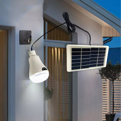 Лампа акумуляторна Solar Led Light GR 020 світильник із сонячною панеллю ліхтар світлодіодний на гачку