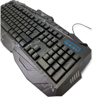 Ігрова клавіатура V 100 та мишка з підсвічуванням блискавки дротова геймерський набір клавіатури і миші