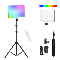 Прямокутна світлодіодна лампа 23х16см RGB F99 для студійного освітлення фото та відео з пультом та штативом 2м
