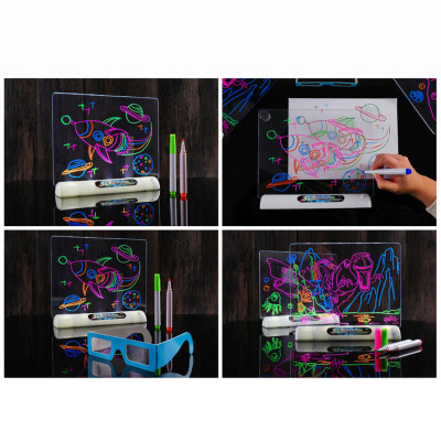 Дошка для малювання з ефектом 3D Magic Drawing Board Планшет для дітей 3д Набір для дитячої творчості