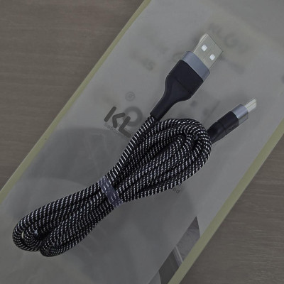 USB кабель для швидкої зарядки мікро юсб S-45 для телефону і передачі даних miсro USB Провід плетений 1м