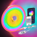 Гнучкий неон RGB 3 м Світлодіодна LED стрічка із синхронізацією музики Розумна неонова стрічка