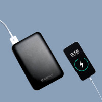 Зовнішній акумулятор з дисплеєм Power Bank MMCtech 12000 mAh Повербанк Чорний