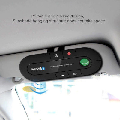 Комплект гучномовця Lesko Car Kit Bluetooth спікерфон Bluetooth гарнітура для авто Hands free