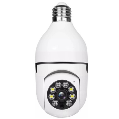 Поворотна IP камера в патрон 4МП WiFi Camera для відеоспостереження будинку зі звуком та нічним баченням