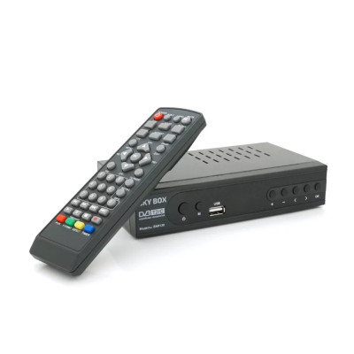 Цифрова приставка DVB-T2 з дисплеєм та пультом тюнер ресивер SKY BOX ZAR139 для телевізора