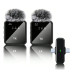 Бездротовий петличний мікрофон 2в1 F15-2 Wireless Microphone з ресивером Type-C Lightning та хутряним вітрозахистом для відеозйомк