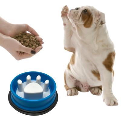 Миска для собак котів кругла Slow Feeder Bowl Лапка для повільного годування пластикова