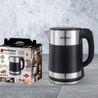 Электрочайник 2,5 л металлический Hoffmans Electronics HM-2545 Электрический чайник для дома 2000W Черный