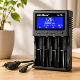 Зарядний пристрій LiitoKala Lii-PD4 для акумуляторів Li Ion Ni MH Ni Cd LiFePO4 дисплей LCD 4 канали