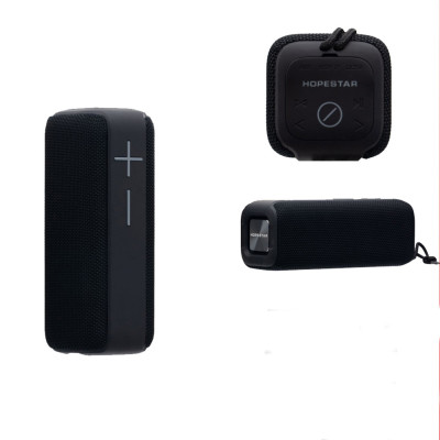Портативна бездротова Bluetooth колонка Hopestar P15 Чорна Потужна водонепроникна USB FM акустика