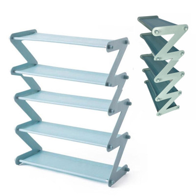 Органайзер полиця для взуття компактний стійка складна Shoe Rack YH 8802 5 зберігання речей та взуття