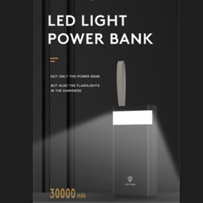 Power bank 30000 mAh LENYES зовнішній акумулятор зарядний пристрій повербанк тайп си та юсб Lightning